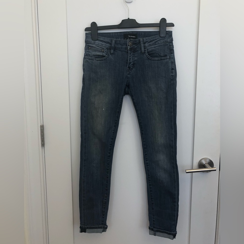 The Kooples Short Fit Slightly Distressed Jeans